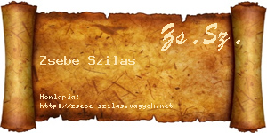 Zsebe Szilas névjegykártya